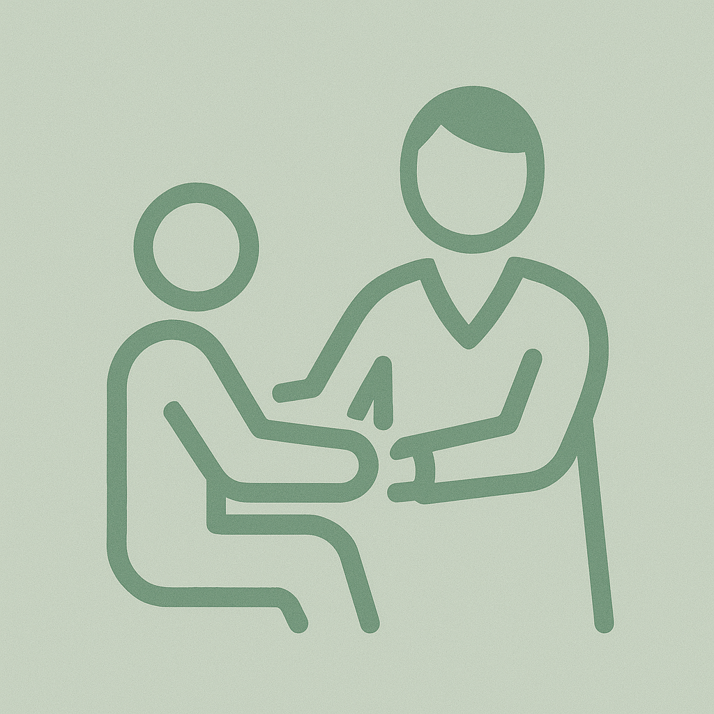 Icon of a person being cared for